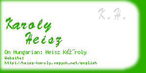 karoly heisz business card